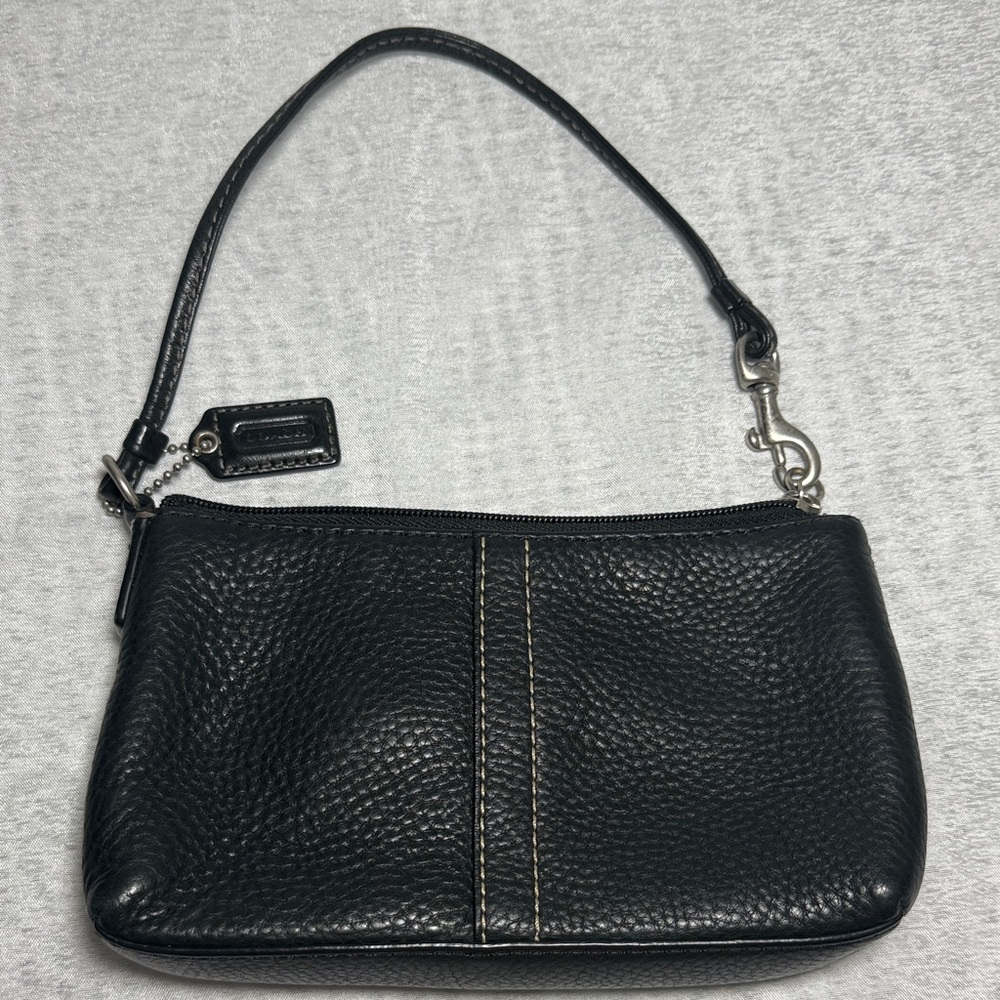 Coach Black Leather Wristlet